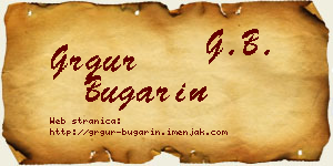 Grgur Bugarin vizit kartica